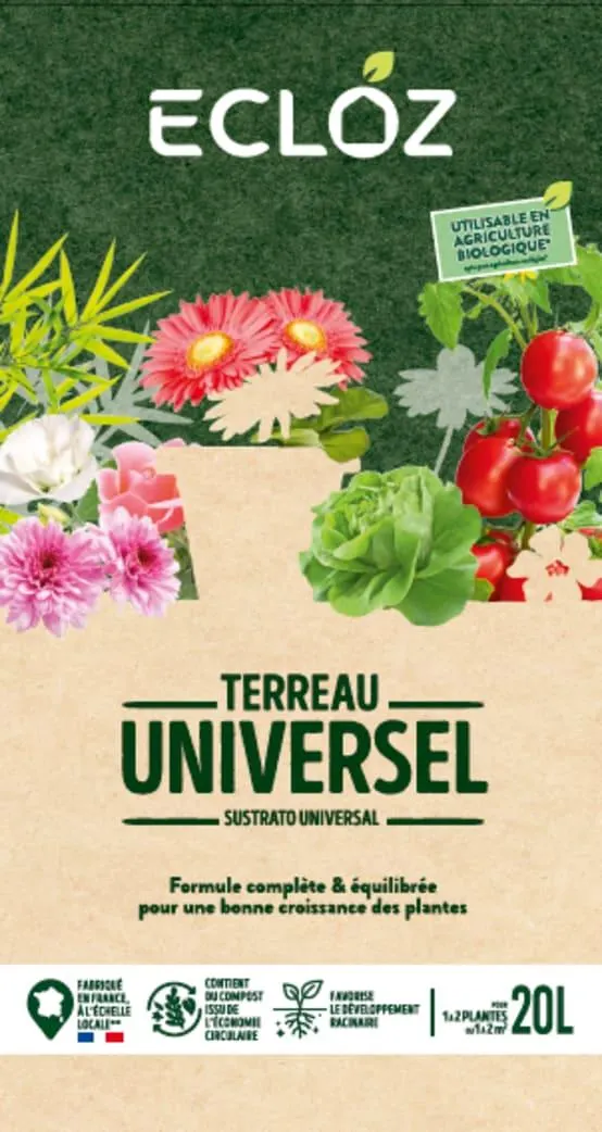 Terreau Universel Sac de 20L - ECLOZ