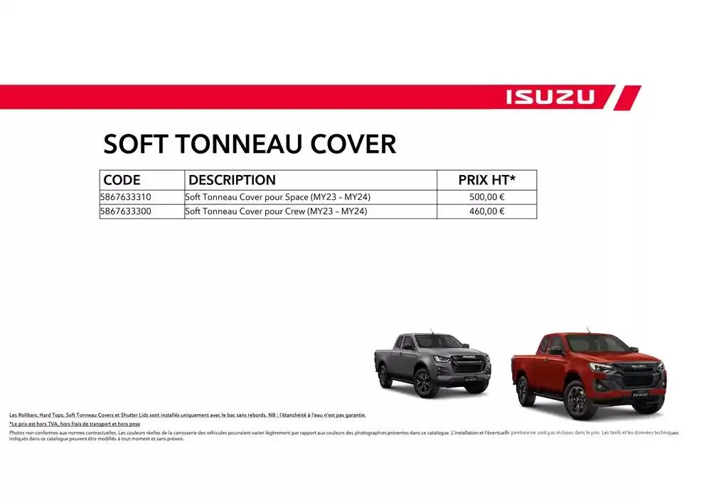 ISUZU SPACE N60B Accessoires du 15 octobre au 15 octobre 2025 - Catalogue page 8
