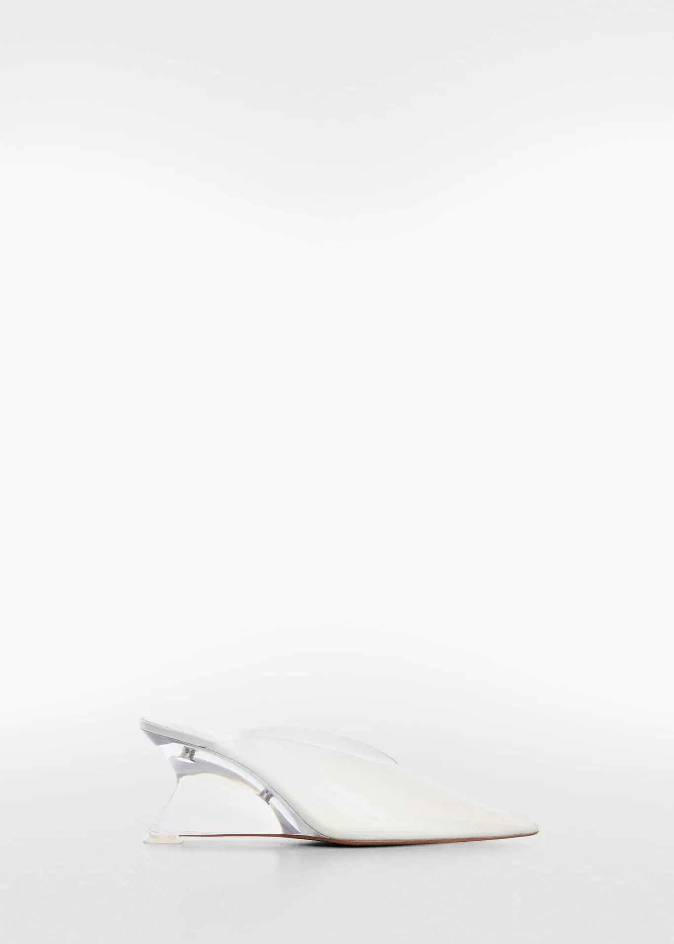 Chaussures vinyle talon compensé transparent