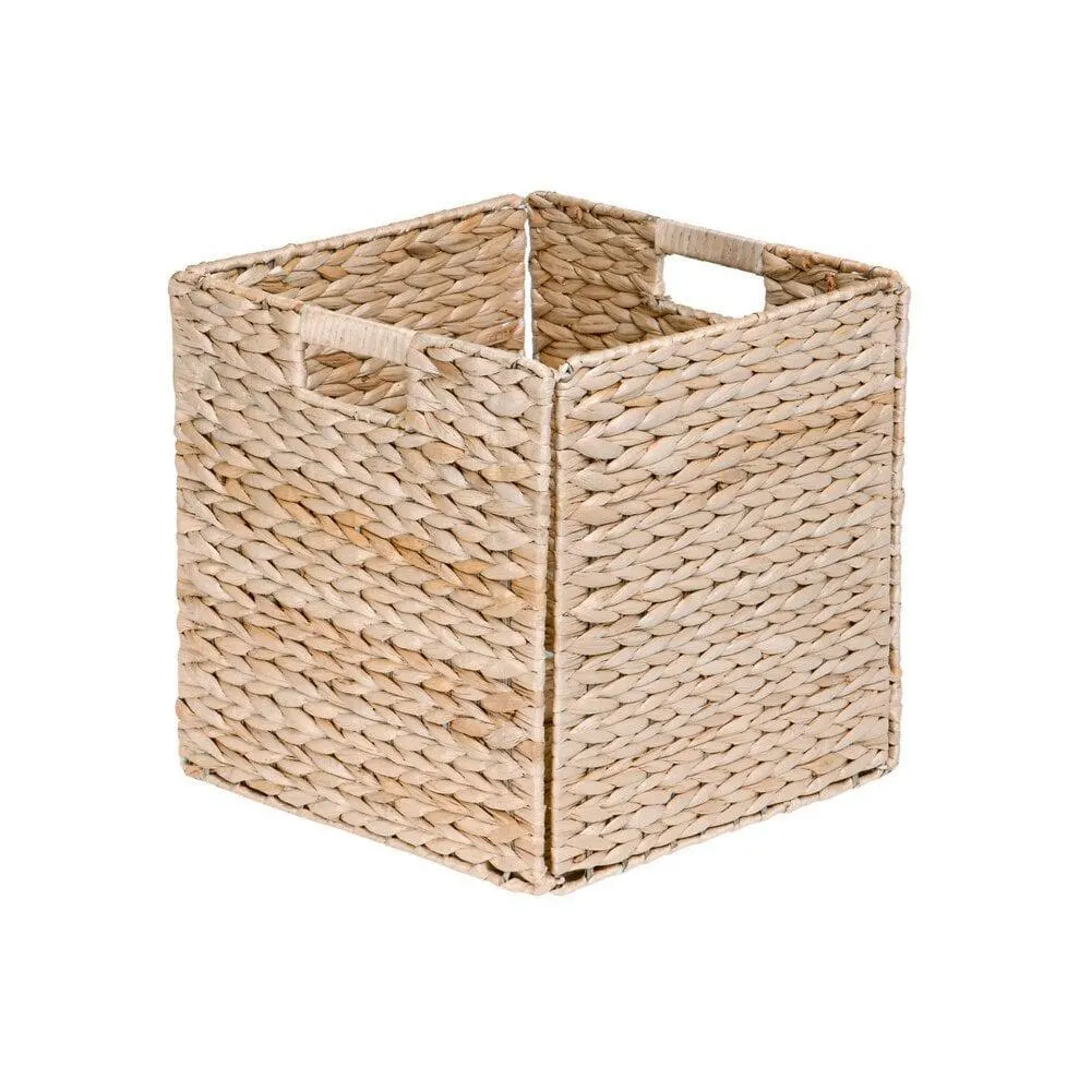 Panier de rangement Soft L.31 x l.31 x H.31cm paille tressée