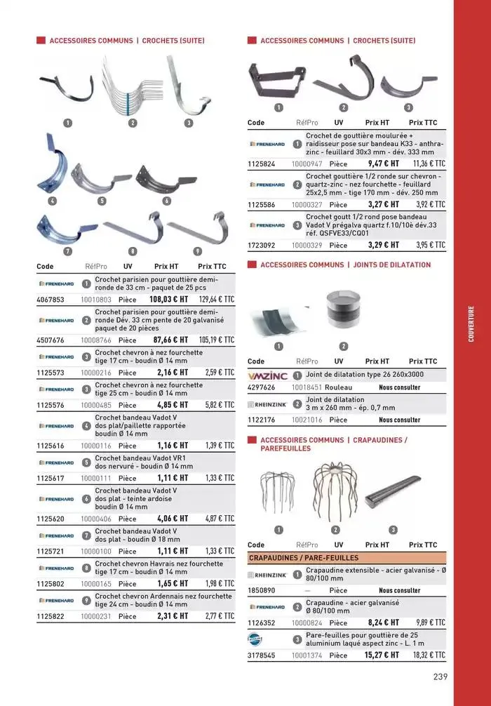 Matériaux 2025 du 1 janvier au 31 décembre 2025 - Catalogue page 239