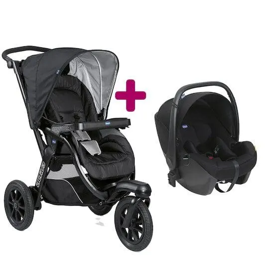 Pack poussette Duo Activ3 Siège auto KORY jet black de Chicco