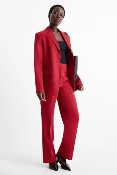 Business trousers - mid-rise waist - regular fit