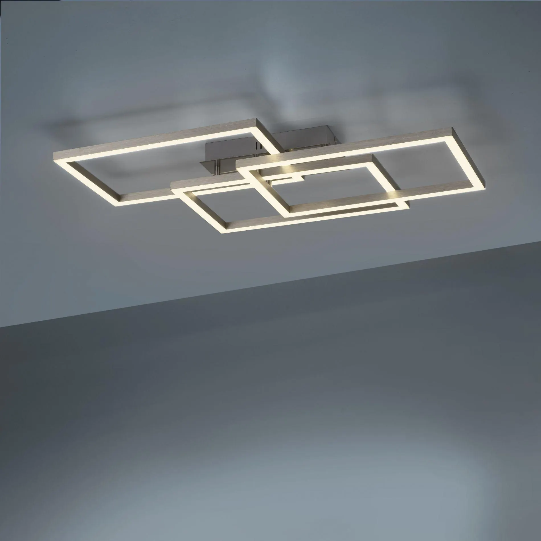 Plafonnier LED S-MAXI (27W) en métal argent