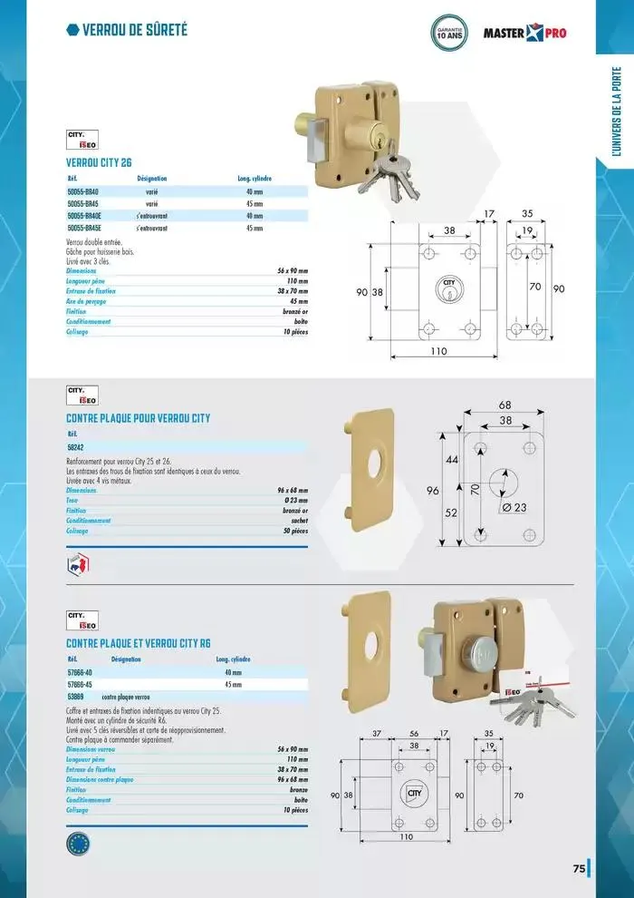 Guide Quincaillerie Serrurerie 2025 - 2026 du 1 avril au 1 avril 2026 - Catalogue page 77