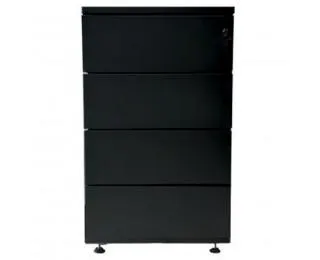 Caisson bout de bureau - 4 tiroirs - P54 cm - Noir