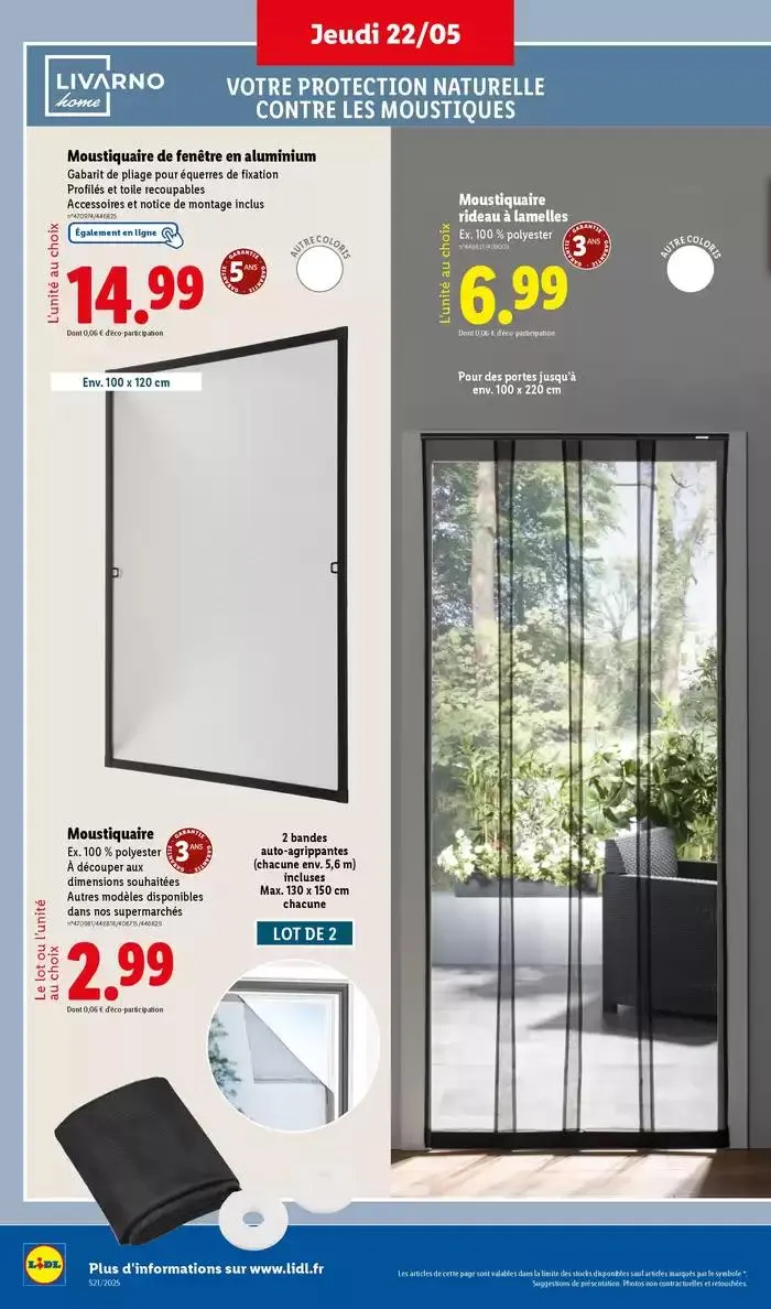 Moustiquaires, bien-être, sport, jeux pour enfant… Profitez des ventes Lidl ! du 22 mai au 26 mai 2025 - Catalogue page 2