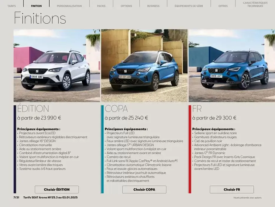SEAT Arona du 17 janvier au 17 janvier 2026 - Catalogue page 7