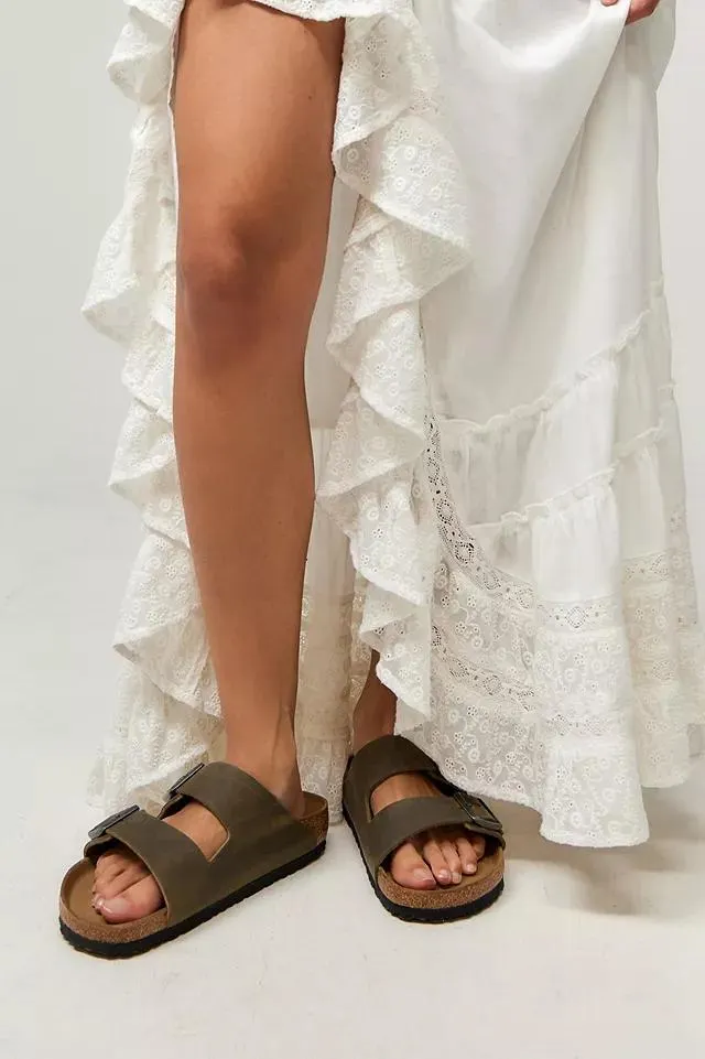 Birkenstock - Sandales Arizona kaki huilé