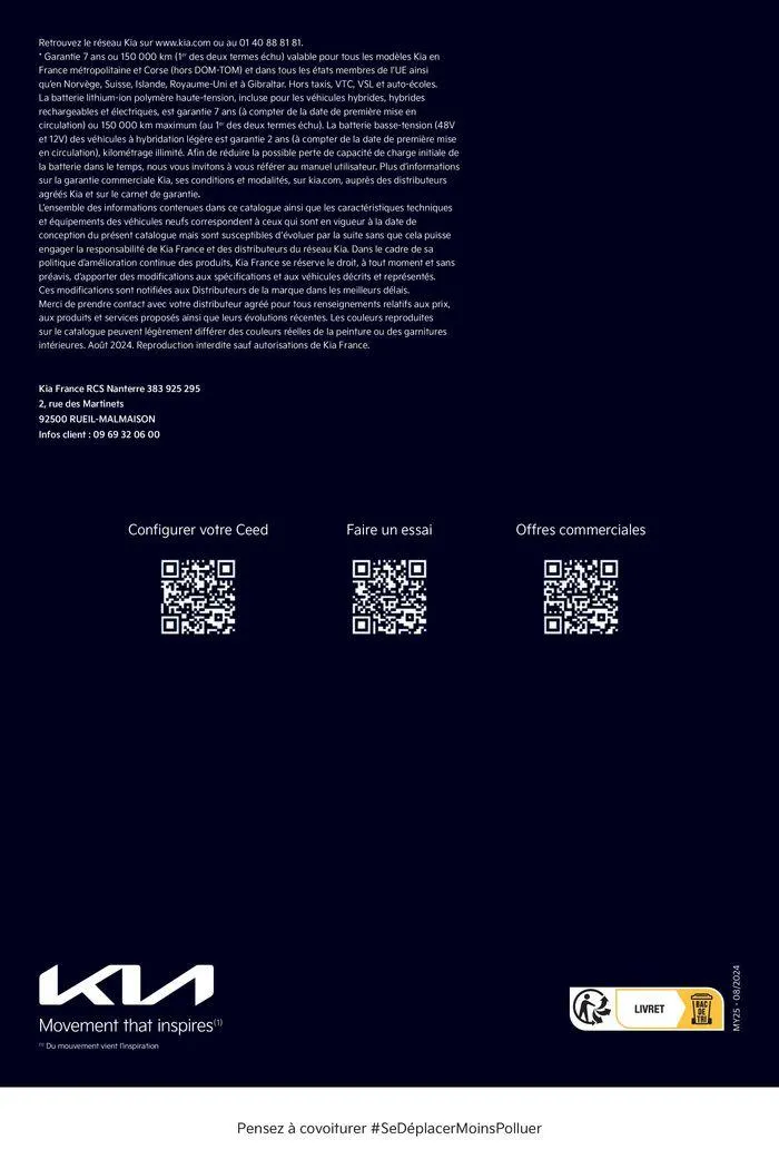 Gamme Kia Ceed. du 12 septembre au 31 mai 2025 - Catalogue page 36