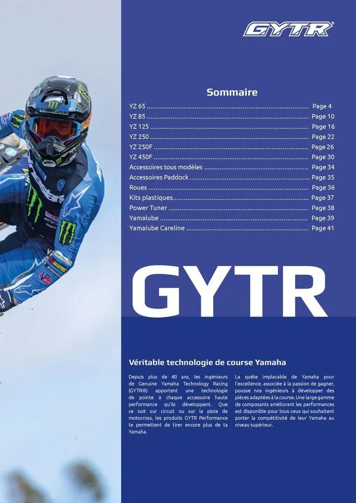 Catalogue Yamaha Motos - Accessoires GYTR Off Road du 23 septembre au 30 avril 2025 - Catalogue page 3