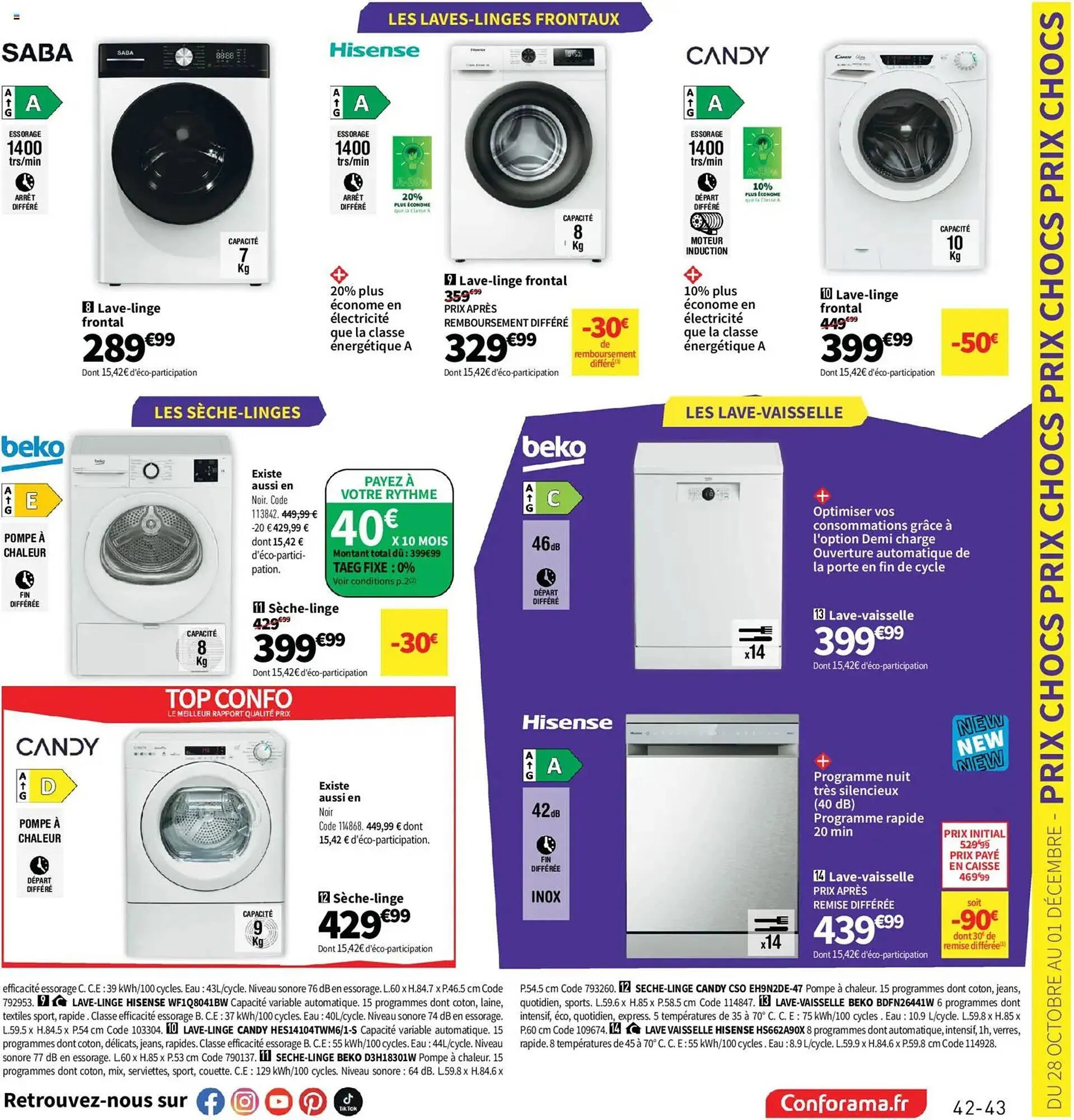 Catalogue Conforama du 28 octobre au 25 décembre 2025 - Catalogue page 43