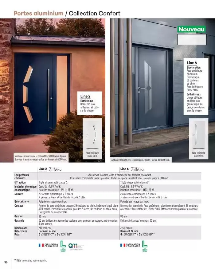 Menuiserie Extérieures 2025 du 1 janvier au 31 décembre 2025 - Catalogue page 36
