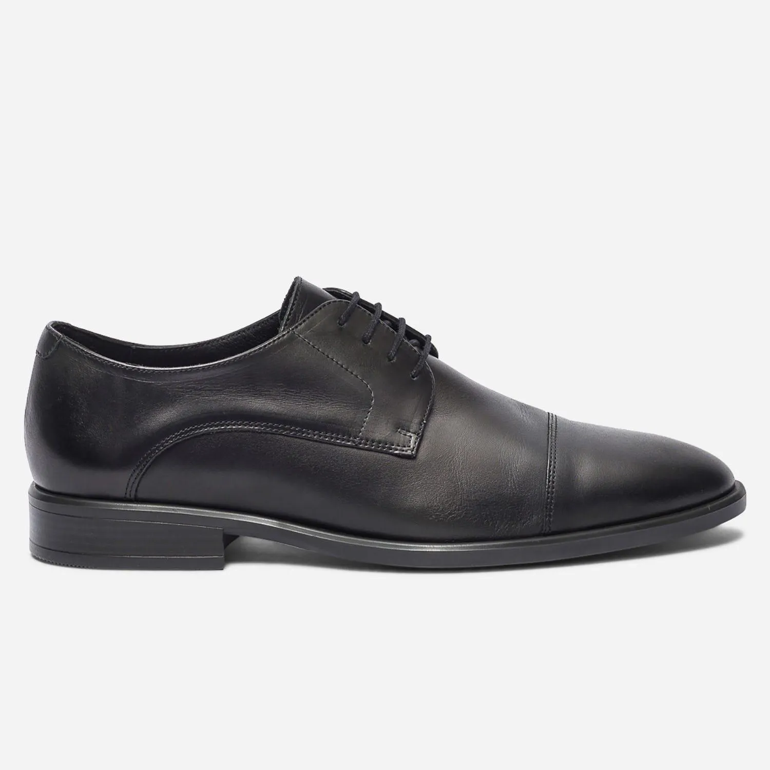 Derby ERAM FLEX noir en cuir éco-conçu