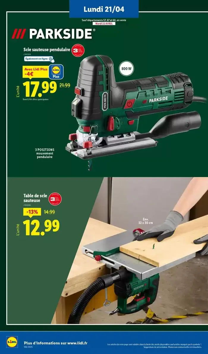 Ne manquez pas les ventes de jardinage et textile ce jeudi chez Lidl du 21 avril au 24 avril 2025 - Catalogue page 6