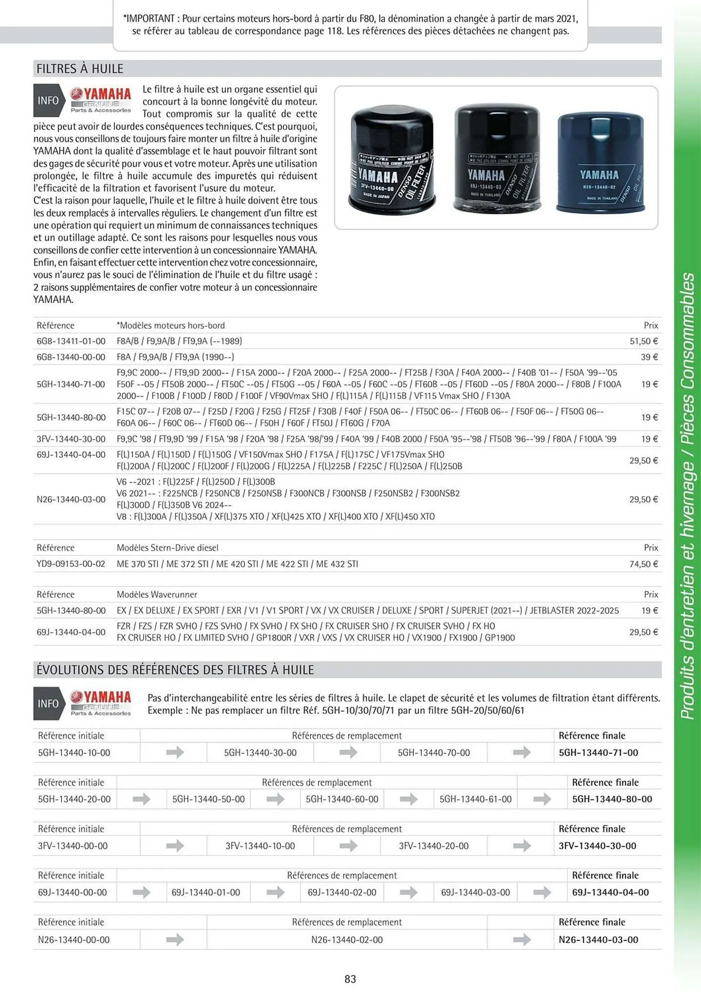 Catalogue Yamaha du 3 juin au 31 décembre 2025 - Catalogue page 83