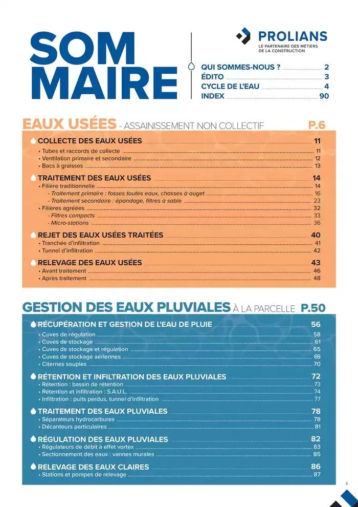 ASSAINISSEMENT NON COLLECTIF ET GESTION DES EAUX PLUVIALES du 4 mars au 31 décembre 2025 - Catalogue page 5