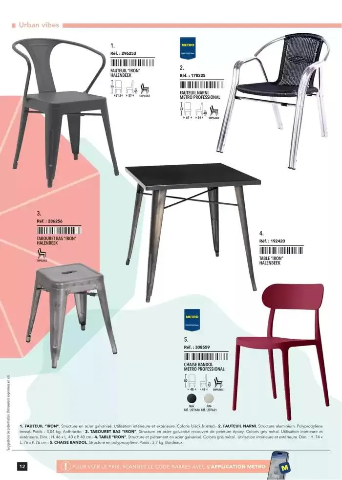Metro #Terrasse édition 2025 du 30 janvier au 1 juillet 2025 - Catalogue page 12