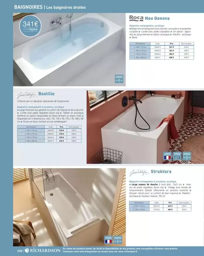 SALLE DE DE BAINS ET CARRELAGE 2025 du 11 avril au 31 décembre 2025 - Catalogue page 230