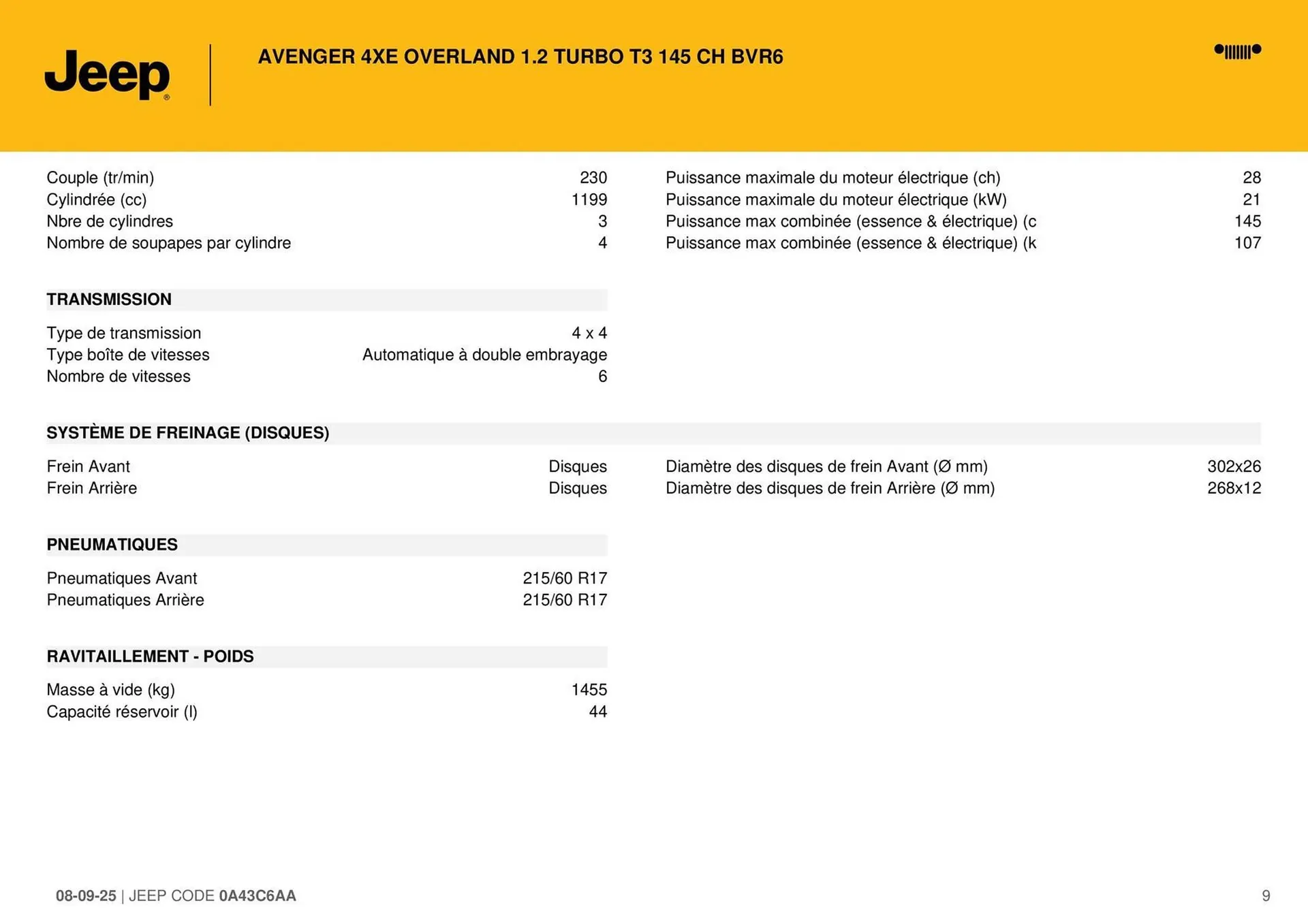 Catalogue Jeep du 8 septembre au 30 septembre 2026 - Catalogue page 9