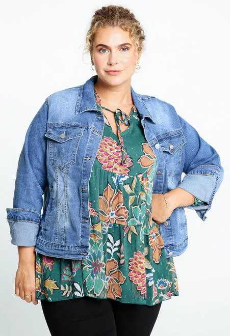 Veste courte en jeans