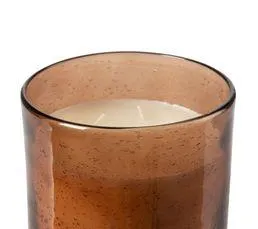 Bougie 3 mèches H. 15,5 cm POLINA Marron