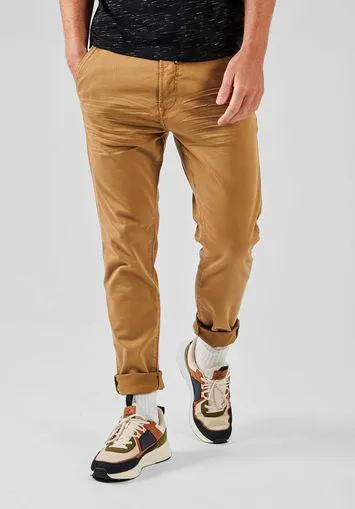 Jean slim relaxed beige homme