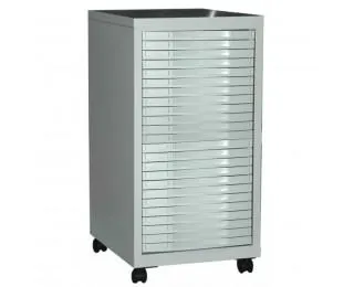 Module de bureau - 24 tiroirs - Gris/gris