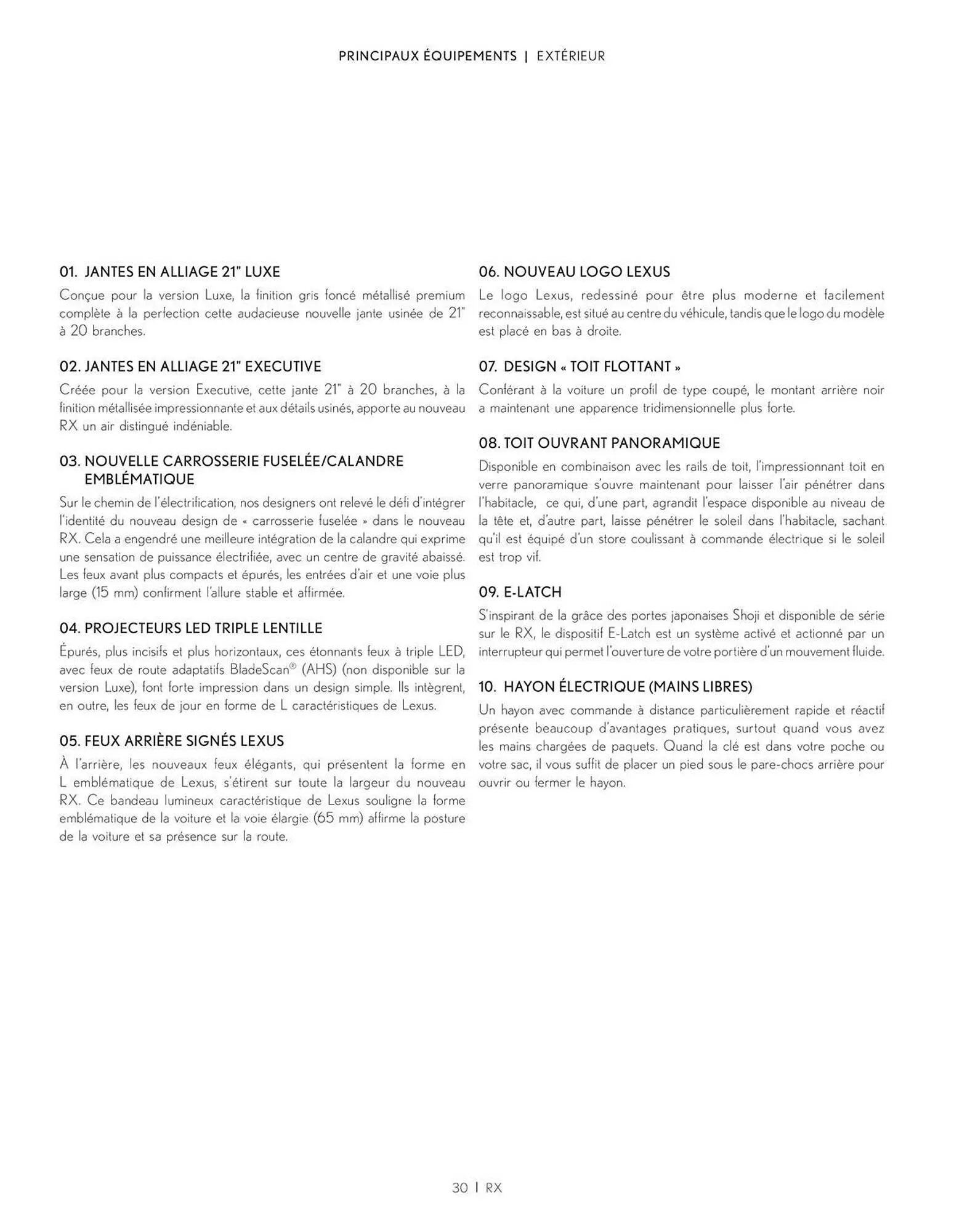 Catalogue Lexus du 21 décembre au 31 mars 2024 - Catalogue page 30