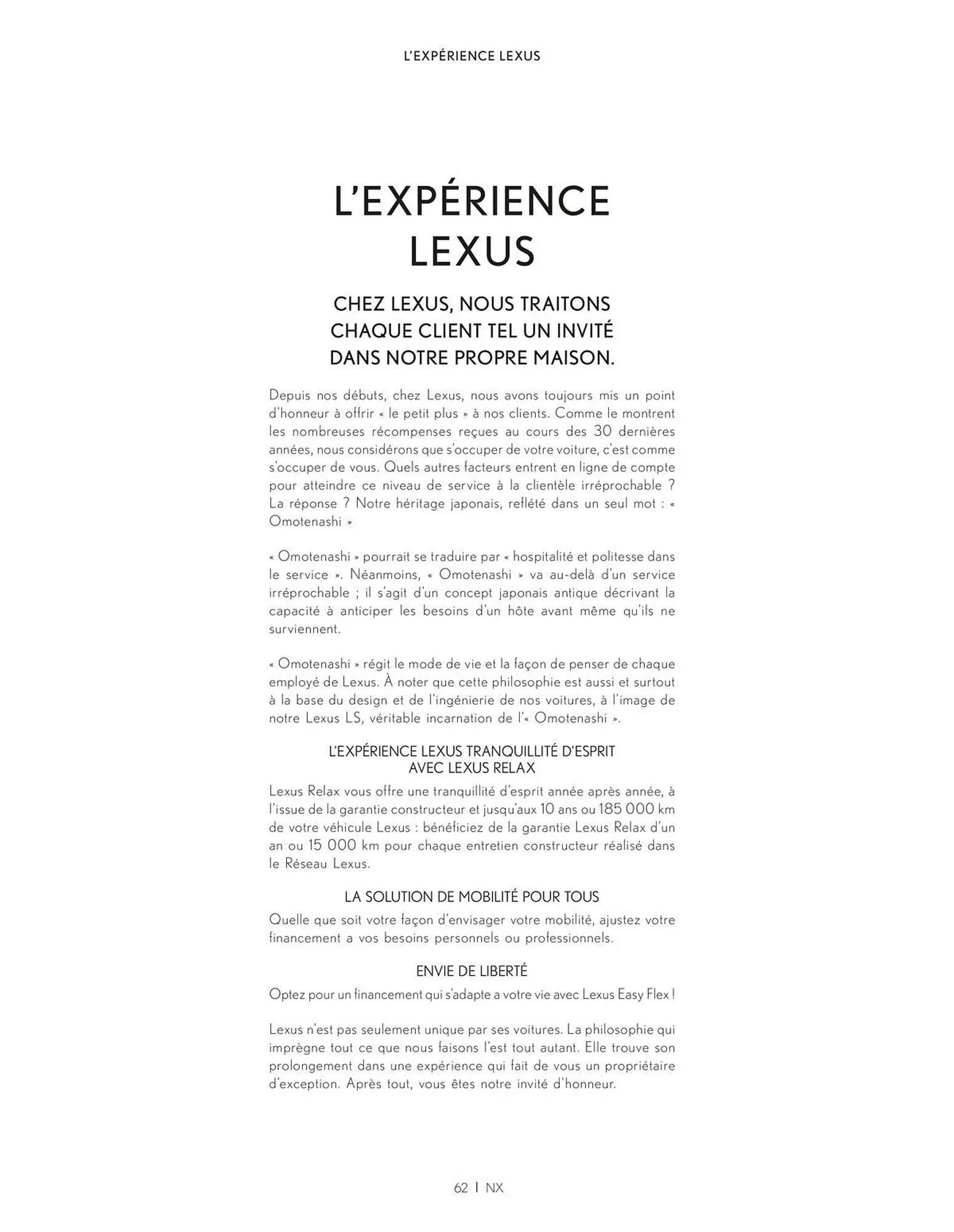 Catalogue Lexus du 27 mars au 27 mars 2026 - Catalogue page 62