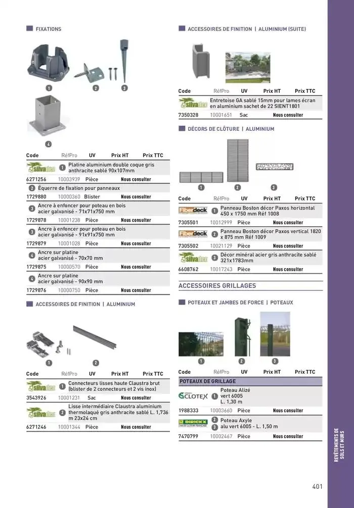 Matériaux 2025 du 1 janvier au 31 décembre 2025 - Catalogue page 401