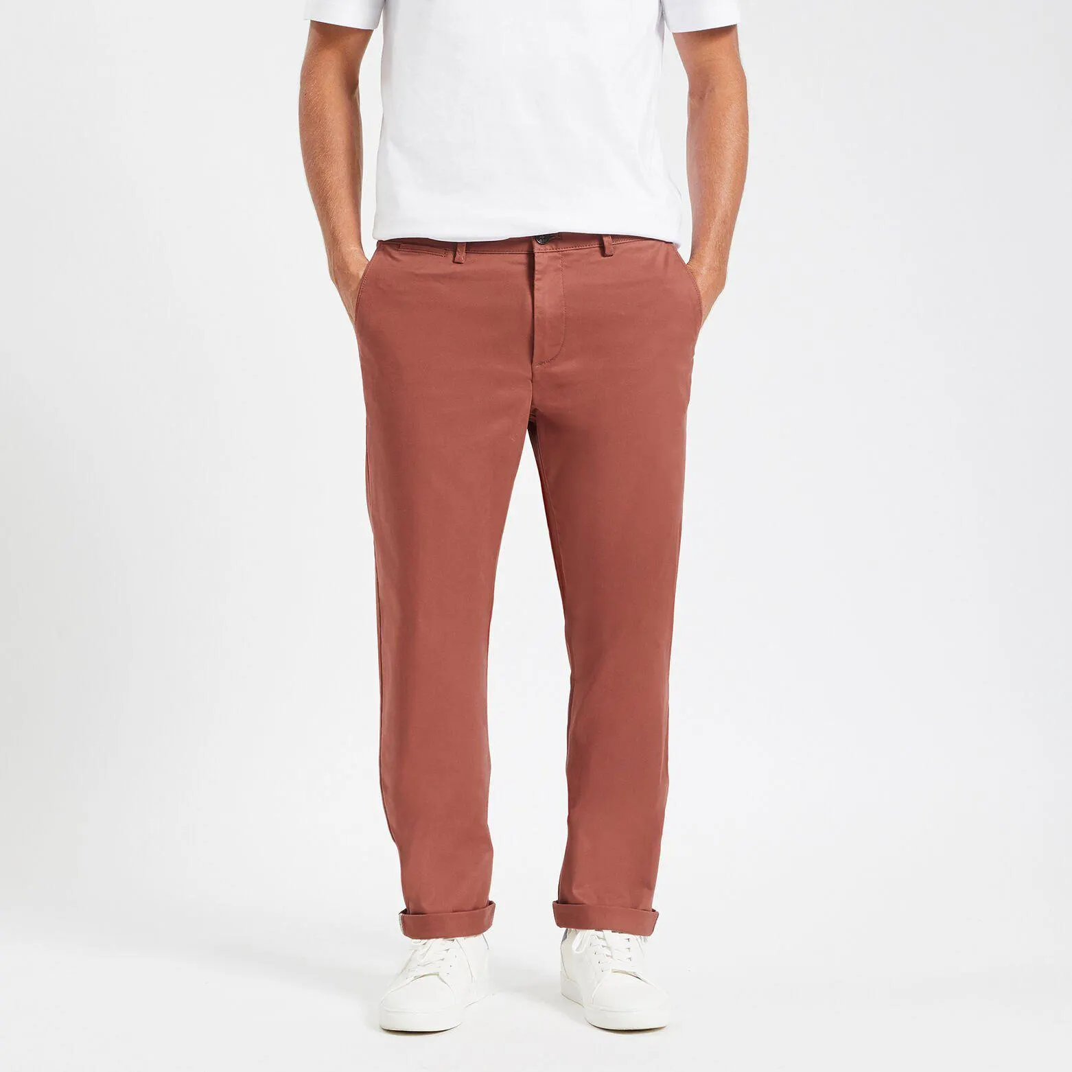 Pantalon chino regular "le parfait by JULES" - Orange foncé