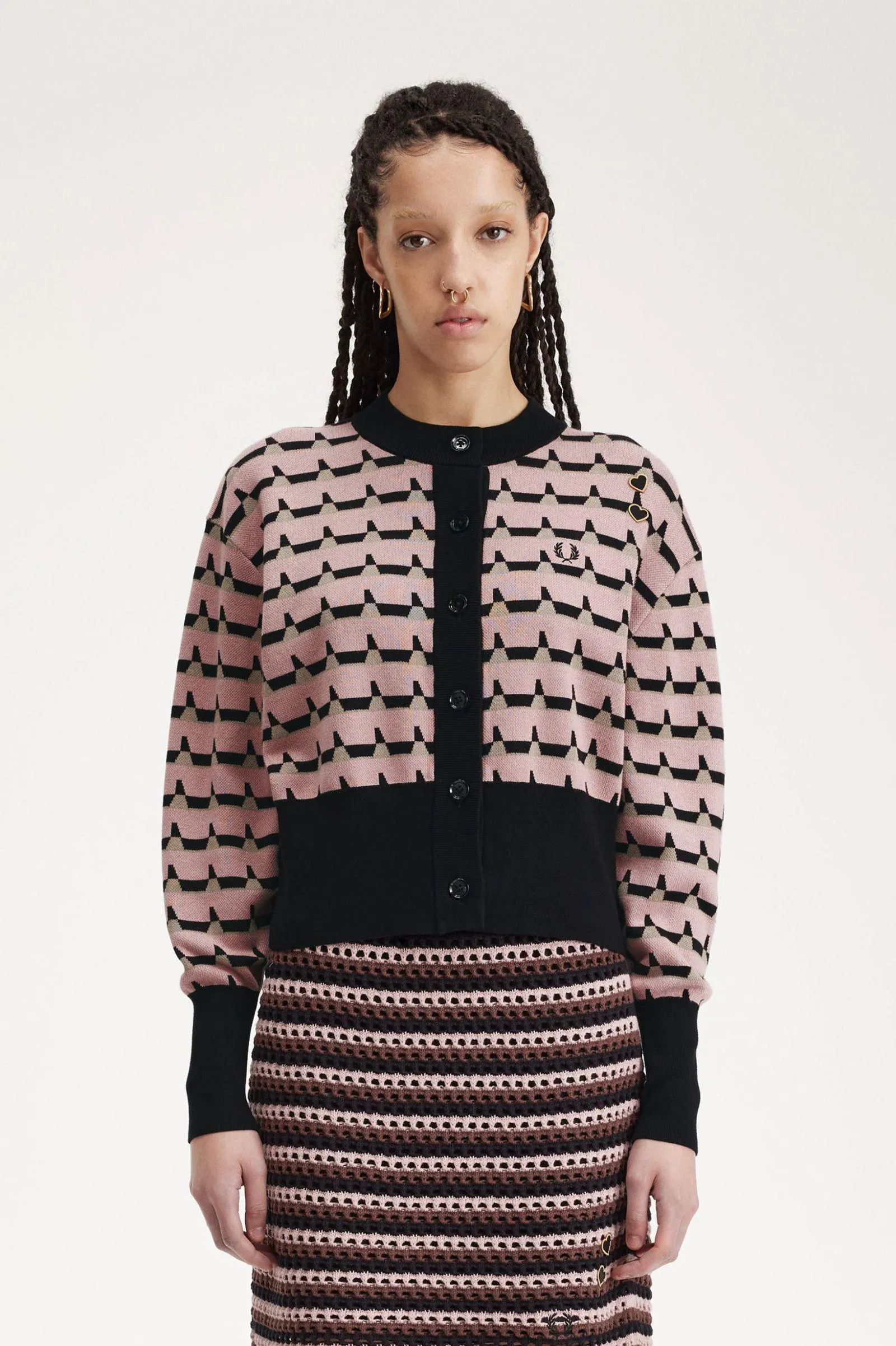 Cardigan en maille jacquard