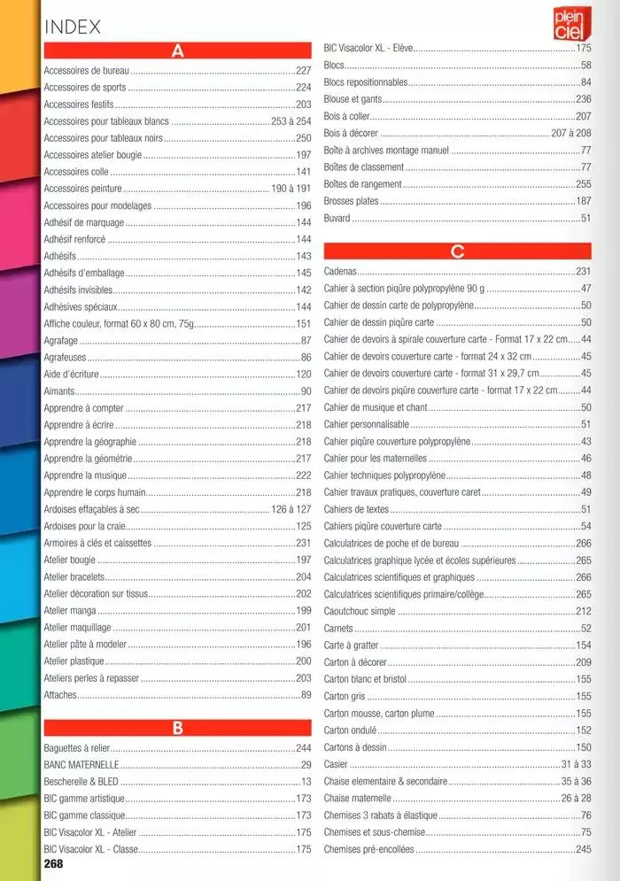 Écoles et loisirs 2025 du 1 janvier au 31 décembre 2025 - Catalogue page 268