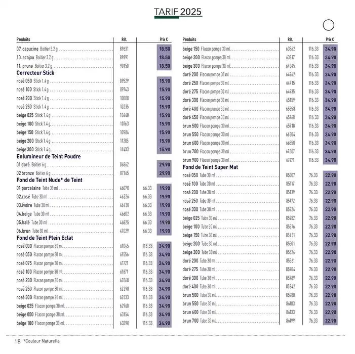 LIVRE VERT DE LA BEAUTÉ 2025 du 23 avril au 31 décembre 2025 - Catalogue page 18