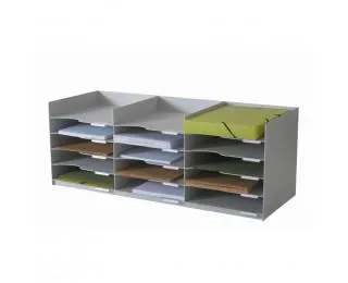 Bloc à cases - Compatible avec l'armoire EASYOFFICE - 15 cases 24x32 - Gris