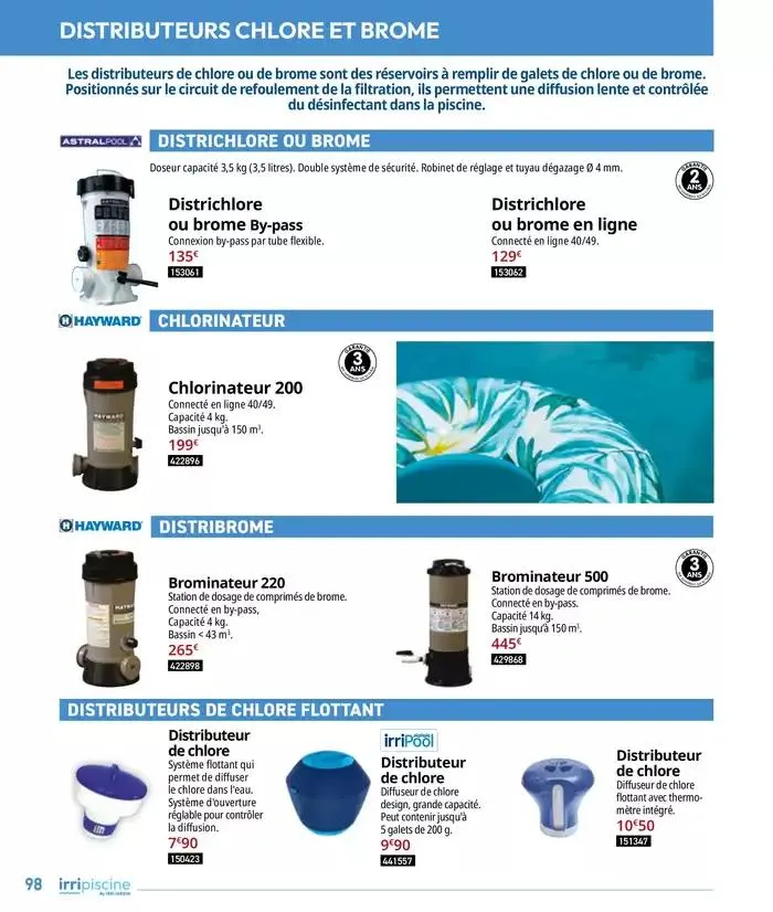 Les plaisir de l'eau Piscine,Spa,Arrosage du 10 mars au 31 décembre 2025 - Catalogue page 98