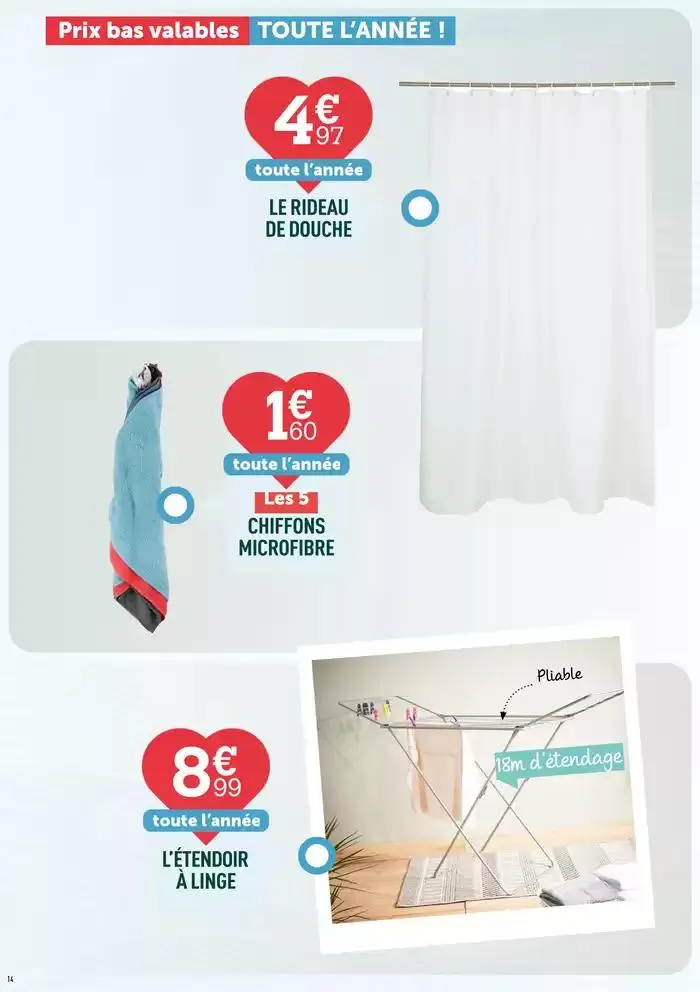 Le catalogue prix bas ! du 4 avril au 30 avril 2025 - Catalogue page 14