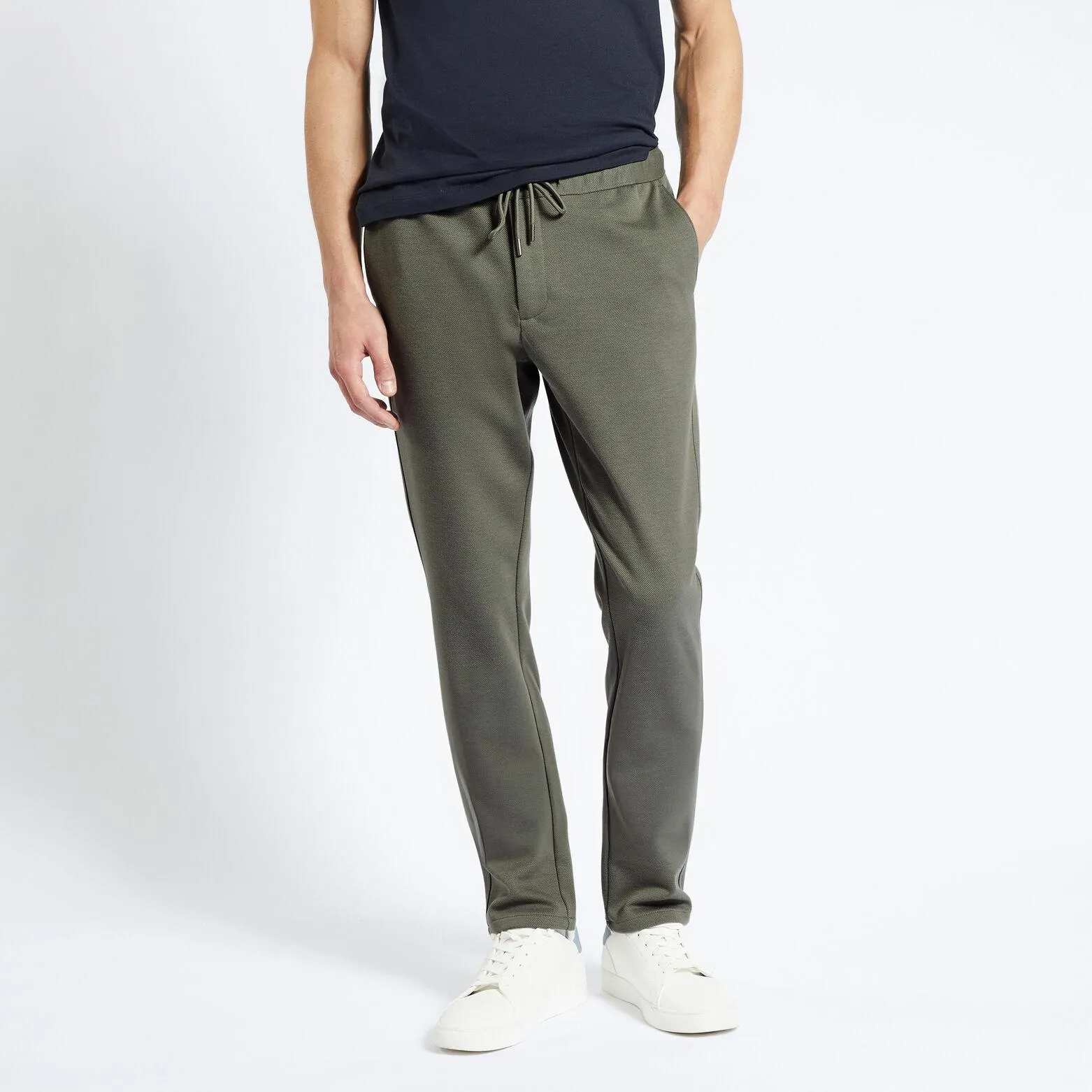 Pantalon de jogging en maille - Vert kaki