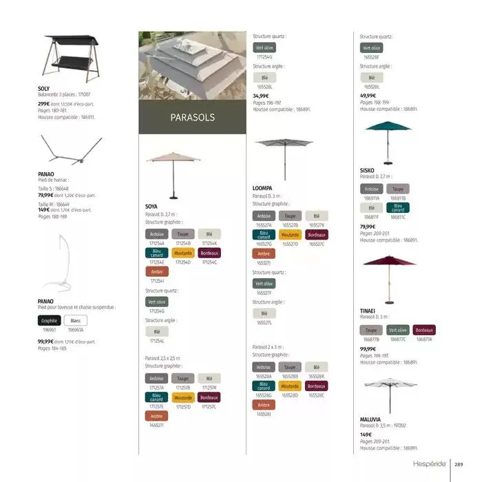Catalogue Hespéride 2025 du 5 février au 31 décembre 2025 - Catalogue page 289