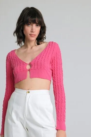 Veste courte en tricot