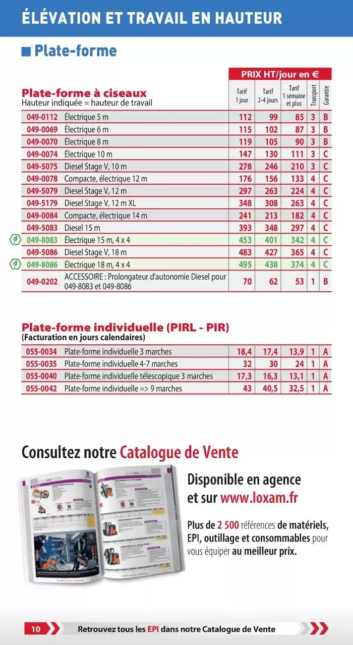 Tarifs professionnels du 3 janvier au 31 décembre 2025 - Catalogue page 12