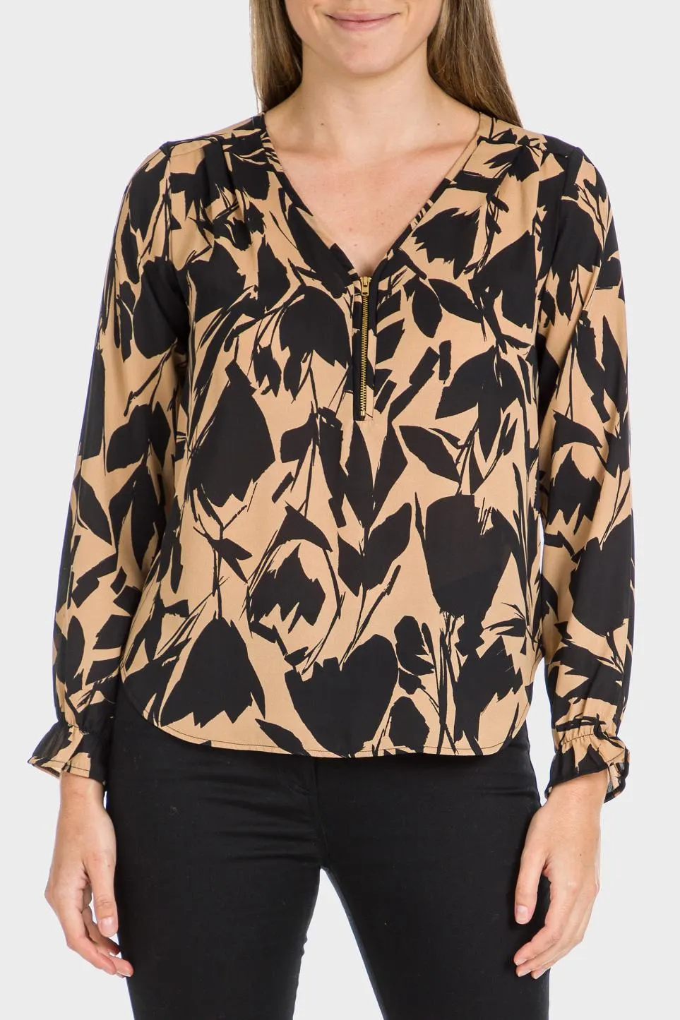 Blouse zippée