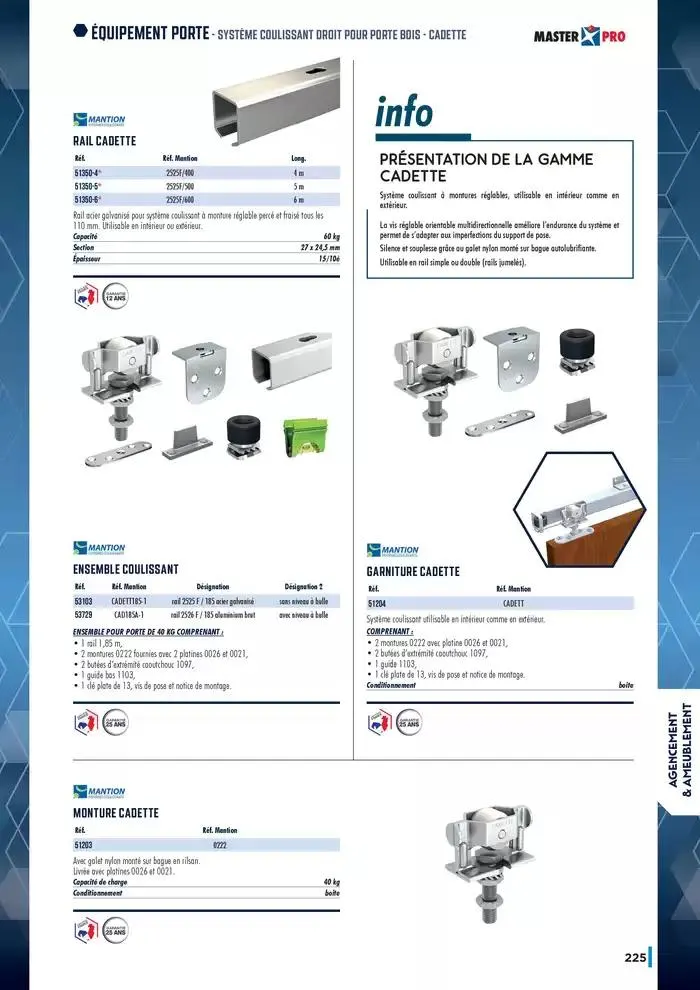 Guide Quincaillerie Serrurerie 2025 - 2026 du 1 avril au 1 avril 2026 - Catalogue page 227