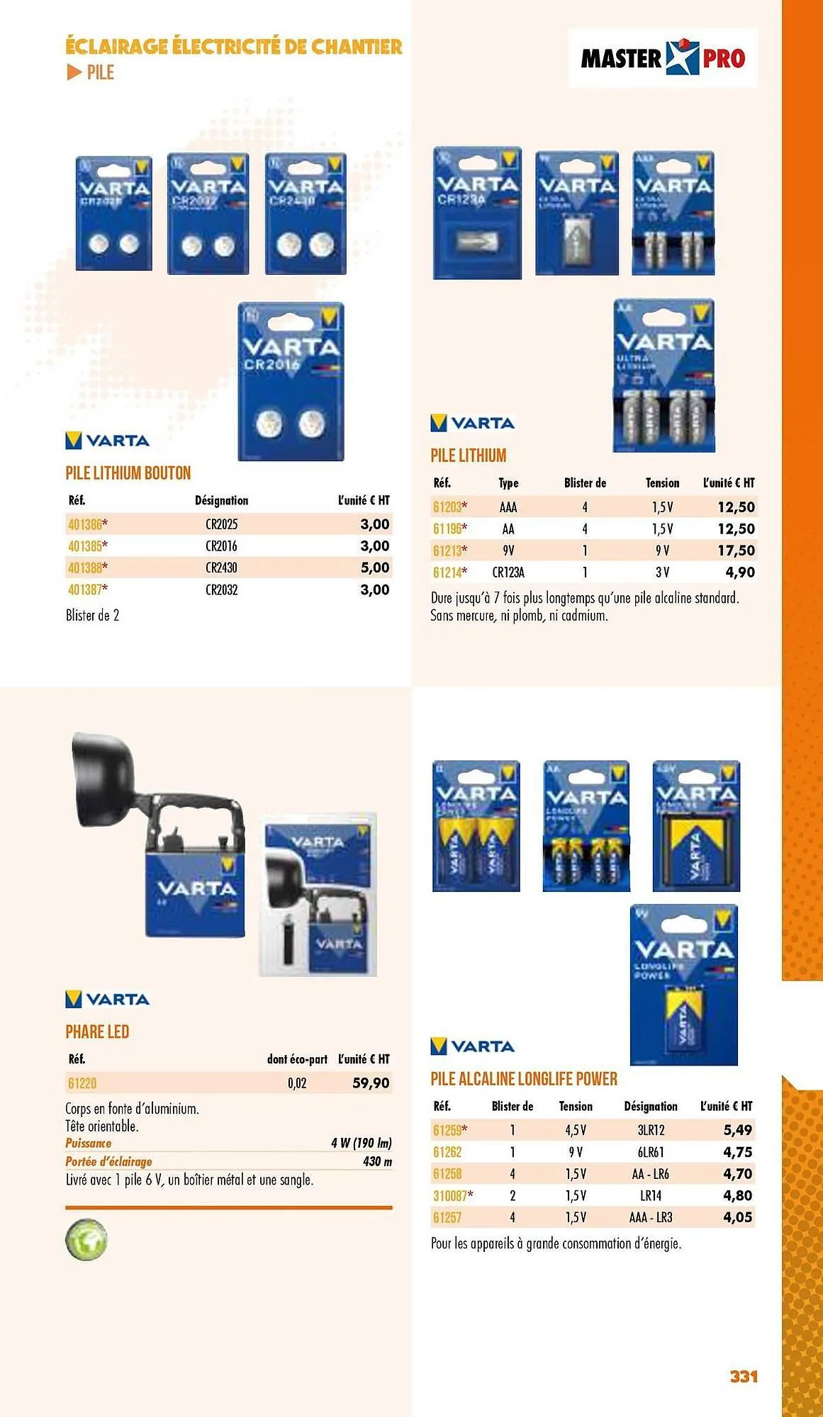 Catalogue Master Pro du 3 janvier au 31 décembre 2025 - Catalogue page 333