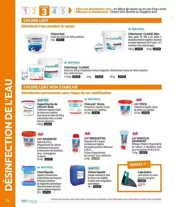 Les plaisir de l'eau Piscine,Spa,Arrosage du 10 mars au 31 décembre 2025 - Catalogue page 74