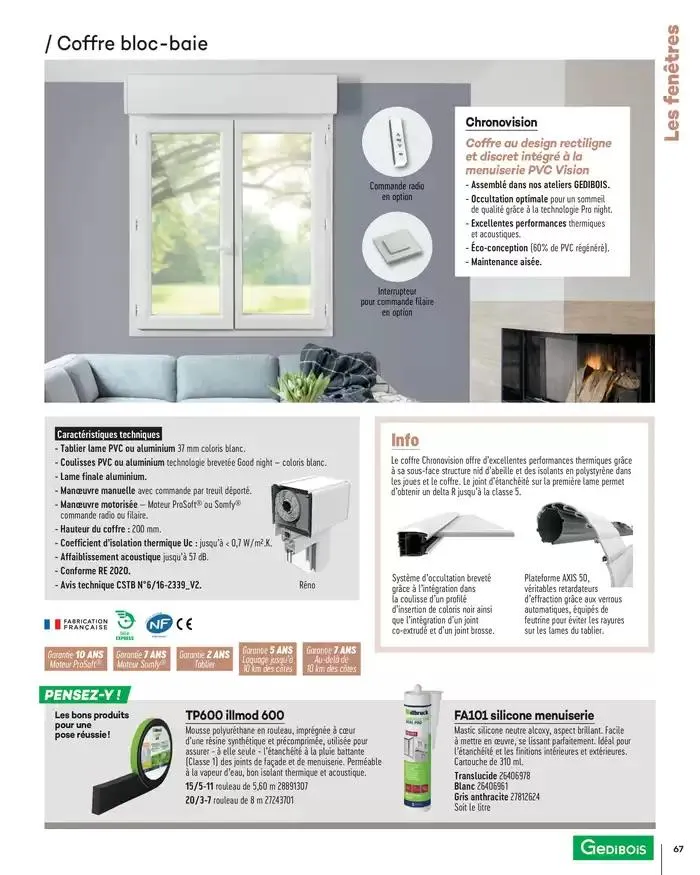 Menuiserie Extérieures 2025 du 1 janvier au 31 décembre 2025 - Catalogue page 67
