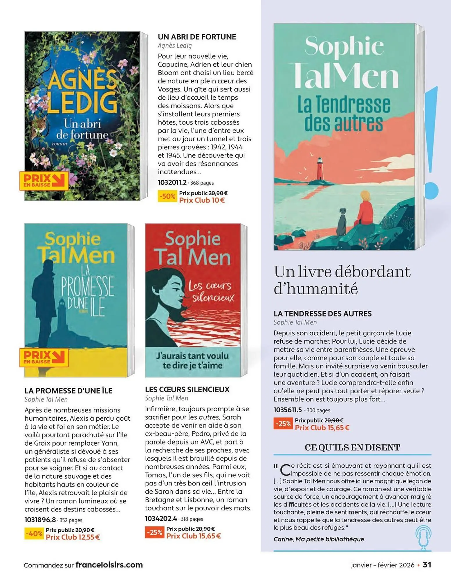 Catalogue France Loisirs du 1 janvier au 28 février 2026 - Catalogue page 31