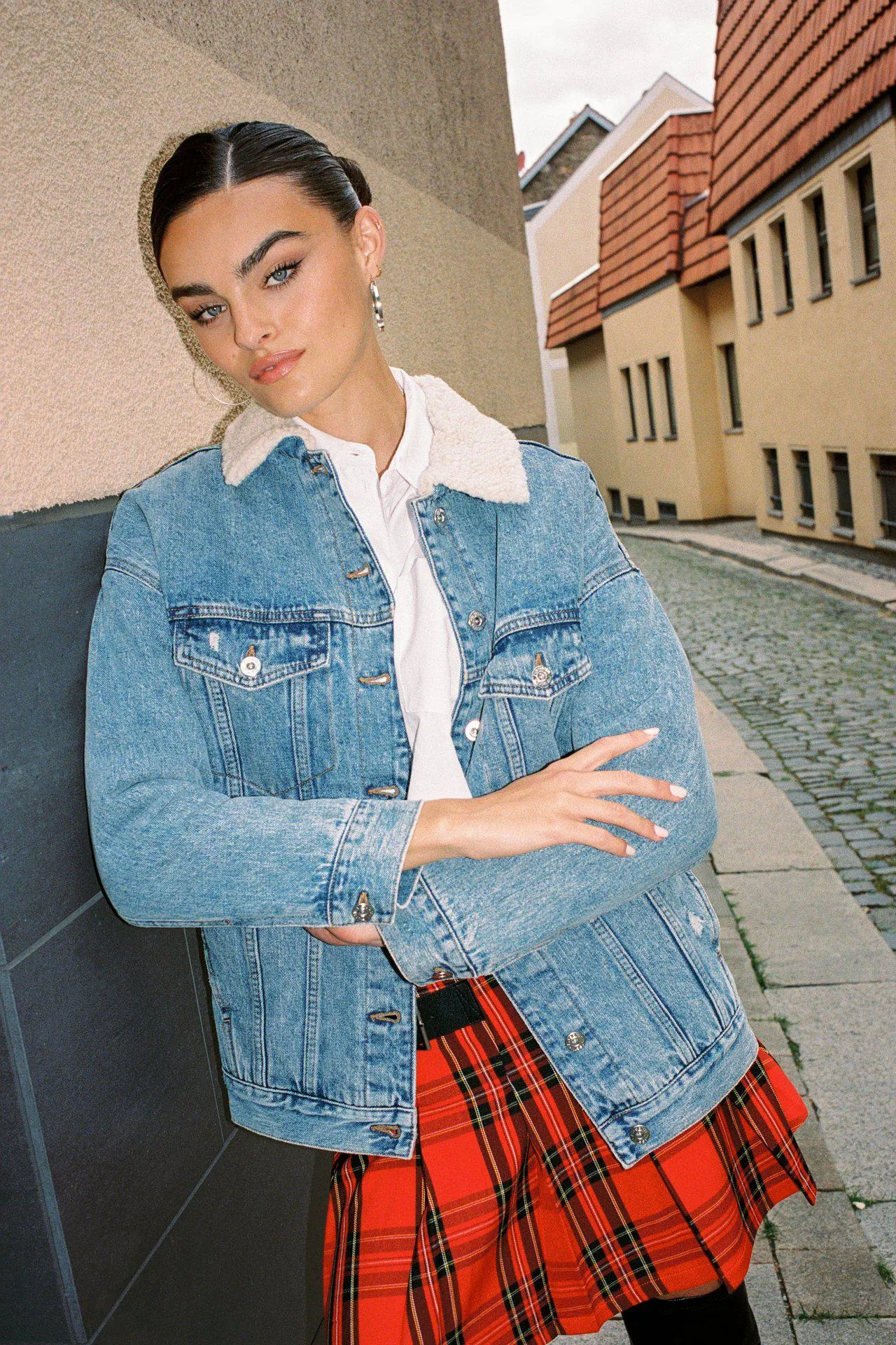 Denim jacket with print