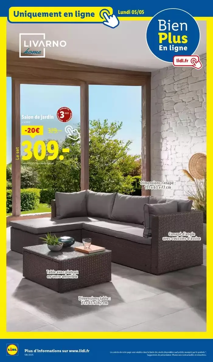 Découvrez des équipements pour vos sorties en plein air et pour embêllir votre jardin ! du 5 mai au 8 mai 2025 - Catalogue page 20